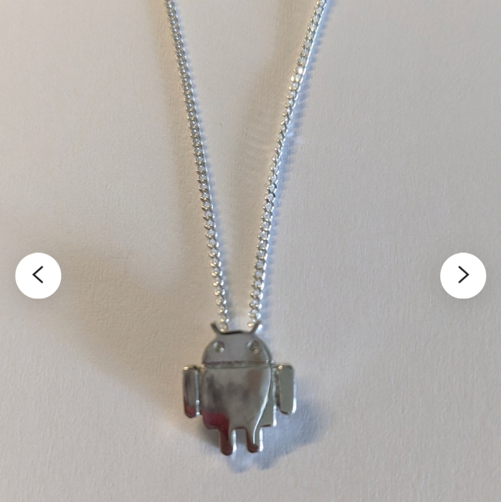 Android Logo Mini Robot Necklace - Picture 11 of 11